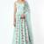 Light blue georgette thread embroidery anarkali salwar kameez