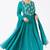Emrald blue georgette hand embroidery anarkali salwar kameez