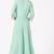 Powder blue chinon silk mirror work anarkali salwar kameez