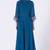 Blue chinon silk mirror work anarkali salwar kameez