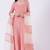 Pink chinon silk mirror work anarkali salwar kameez
