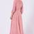 Pink chinon silk mirror work anarkali salwar kameez
