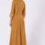 Coppor brown chinon silk mirror work anarkali salwar kameez
