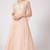 Peach georgette hand embroidery anarkali salwar kameez