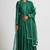 Emrald green cotton silk dori work anarkali salwar kameez