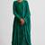 Emrald green cotton silk dori work anarkali salwar kameez