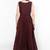 Wine silk zari work anarkali salwar kameez