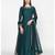 Teal green chanderi silk thread work ,zari work & lace border anarkali salwar kameez