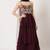 Maroon georgette sequins embroidery anarkali salwar kameez