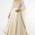 Ivory chanderi silk zardosi work anarkali salwar kameez