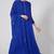 Royal blue georgette thread and patra work anarkali salwar kameez
