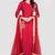 Maroon red crape silk zari work anarkali salwar kameez
