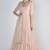 Peaches pink chanderi silk sequins and nalki work anarkali salwar kameez