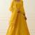 Yellow georgette gota and sequins work anarkali salwar kameez