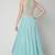Light blue chanderi silk dori and pearl work anarkali salwar kameez