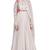 White georgette thread work anarkali salwar kameez