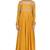 Mustard yellow silk zari and sequins work anarkali salwar kameez