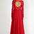 Red silk zari and sequins work anarkali salwar kameez
