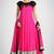 Pink net thread work anarkali salwar kameez
