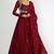 Maroon silk zari and sequins work anarkali salwar kameez