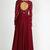 Maroon silk zari and sequins work anarkali salwar kameez
