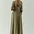 Dark olive georgette lace work anarkali salwar kameez