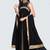 Black georgette zari and beads work anarkali salwar kameez