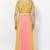 Pink & yellow georgette thread work anarkali salwar kameez