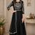 Black silk zari work anarkali salwar kameez