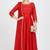 Red silk zari work anarkali salwar kameez