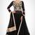 Black net zari, sequins and beads work anarkali salwar kameez