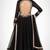 Black net zari, sequins and beads work anarkali salwar kameez