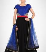 Black georgette thread and dabka work anarkali salwar kameez