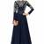 Navy blue georgette zari and sequins work anarkali salwar kameez