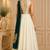 White georgette thread work anarkali salwar kameez