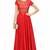 Red silk zari and beads work anarkali salwar kameez
