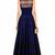 Blue silk thread and sequins embroidery anarkali salwar kameez