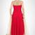 Red georgette zari work anarkali salwar kameez