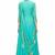 Blue georgette zari and glass work anarkali salwar kameez