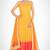 Orange net beads embroidery anarkali salwar kameez