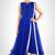 Blue net thread embroidery anarkali salwar kameez