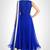 Blue net thread embroidery anarkali salwar kameez
