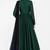 Bottel green silk thread and sequins embroidery anarkali salwar kameez