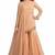 Peach georgette beads hand embroidery anarkali salwar kameez