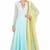 Light blue georgette zari and beads work anarkali salwar kameez
