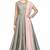 Grey silk zari and beads work anarkali salwar kameez