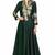 Emerald green silk sequins & zari embroidery anarkali salwar kameez