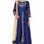 Blue silk zari and sequins work anarkali salwar kameez
