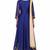 Blue silk zari and sequins work anarkali salwar kameez