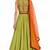 Green dupion silk thread and beads work anarkali salwar kameez